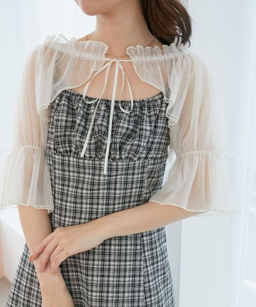 MAJESTIC LEGON / マジェスティックレゴン ミニ丈・ひざ丈ワンピース | チュールボレロセットミニキャミワンピ | 詳細9