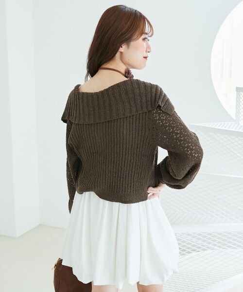 MAJESTIC LEGON / マジェスティックレゴン ミニ丈・ひざ丈ワンピース | カーデ×バルーンキャミワンピセット | 詳細13