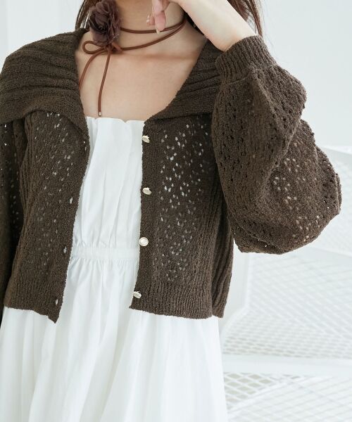 MAJESTIC LEGON / マジェスティックレゴン ミニ丈・ひざ丈ワンピース | カーデ×バルーンキャミワンピセット | 詳細14