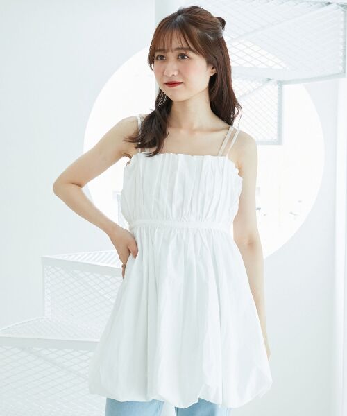 MAJESTIC LEGON / マジェスティックレゴン ミニ丈・ひざ丈ワンピース | カーデ×バルーンキャミワンピセット | 詳細16