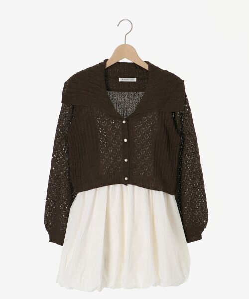 MAJESTIC LEGON / マジェスティックレゴン ミニ丈・ひざ丈ワンピース | カーデ×バルーンキャミワンピセット | 詳細28