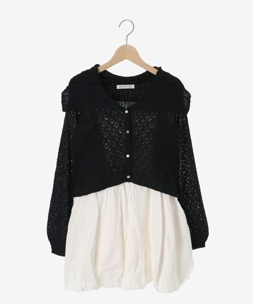 MAJESTIC LEGON / マジェスティックレゴン ミニ丈・ひざ丈ワンピース | カーデ×バルーンキャミワンピセット | 詳細29