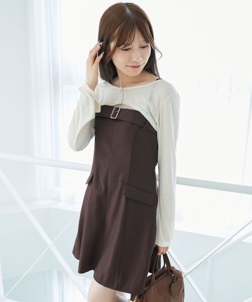 MAJESTIC LEGON / マジェスティックレゴン ミニ丈・ひざ丈ワンピース | デコルテオープンミニワンピセット | 詳細12