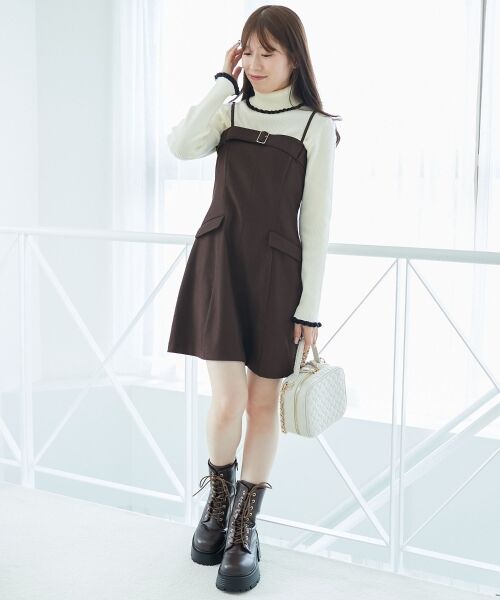 MAJESTIC LEGON / マジェスティックレゴン ミニ丈・ひざ丈ワンピース | デコルテオープンミニワンピセット | 詳細15