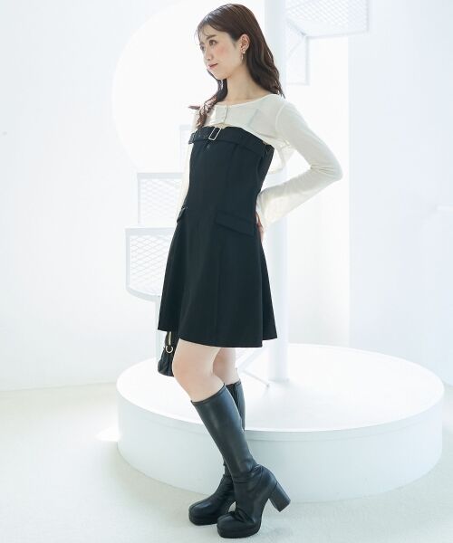 MAJESTIC LEGON / マジェスティックレゴン ミニ丈・ひざ丈ワンピース | デコルテオープンミニワンピセット | 詳細17