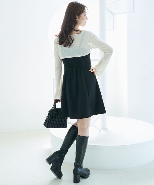 MAJESTIC LEGON / マジェスティックレゴン ミニ丈・ひざ丈ワンピース | デコルテオープンミニワンピセット | 詳細18