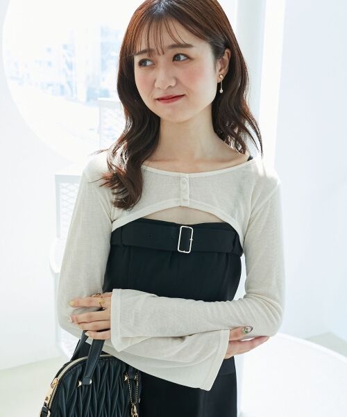 MAJESTIC LEGON / マジェスティックレゴン ミニ丈・ひざ丈ワンピース | デコルテオープンミニワンピセット | 詳細19