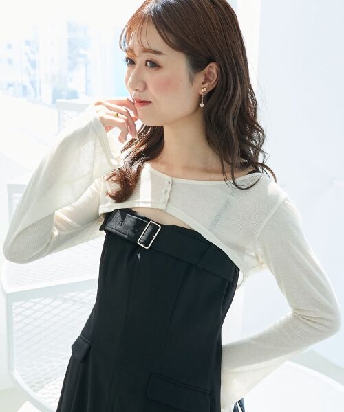 MAJESTIC LEGON / マジェスティックレゴン ミニ丈・ひざ丈ワンピース | デコルテオープンミニワンピセット | 詳細20