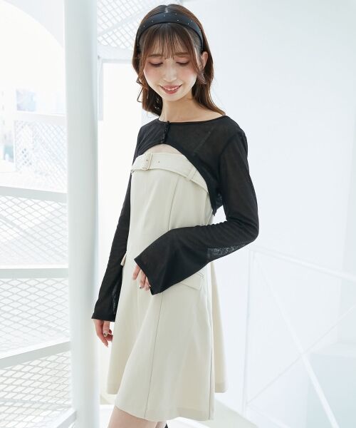 MAJESTIC LEGON / マジェスティックレゴン ミニ丈・ひざ丈ワンピース | デコルテオープンミニワンピセット | 詳細5