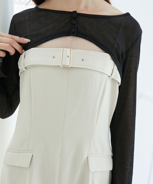 MAJESTIC LEGON / マジェスティックレゴン ミニ丈・ひざ丈ワンピース | デコルテオープンミニワンピセット | 詳細7