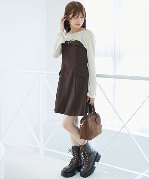 MAJESTIC LEGON / マジェスティックレゴン ミニ丈・ひざ丈ワンピース | デコルテオープンミニワンピセット | 詳細9