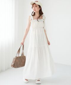 MAJESTIC LEGON / マジェスティックレゴン ミニ丈・ひざ丈ワンピース | 肩リボンキャミワンピース