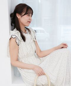 MAJESTIC LEGON / マジェスティックレゴン ミニ丈・ひざ丈ワンピース | 肩リボンキャミワンピース