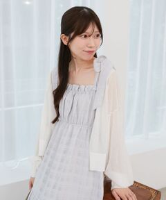 MAJESTIC LEGON / マジェスティックレゴン ミニ丈・ひざ丈ワンピース | 肩リボンキャミワンピース