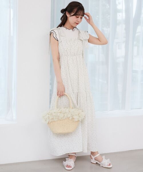 MAJESTIC LEGON / マジェスティックレゴン ミニ丈・ひざ丈ワンピース | 肩リボンキャミワンピース | 詳細11