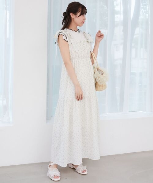 MAJESTIC LEGON / マジェスティックレゴン ミニ丈・ひざ丈ワンピース | 肩リボンキャミワンピース | 詳細12