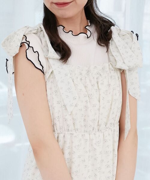 MAJESTIC LEGON / マジェスティックレゴン ミニ丈・ひざ丈ワンピース | 肩リボンキャミワンピース | 詳細15