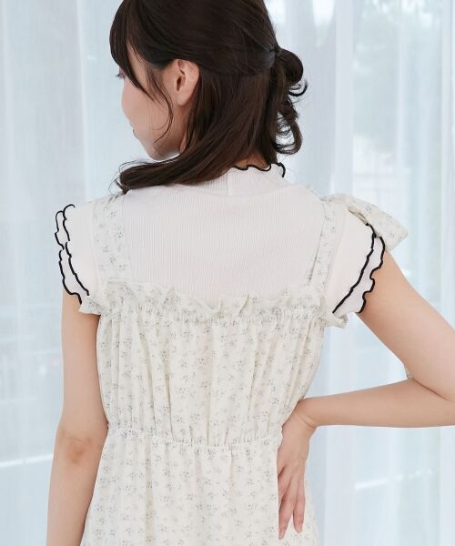 MAJESTIC LEGON / マジェスティックレゴン ミニ丈・ひざ丈ワンピース | 肩リボンキャミワンピース | 詳細17