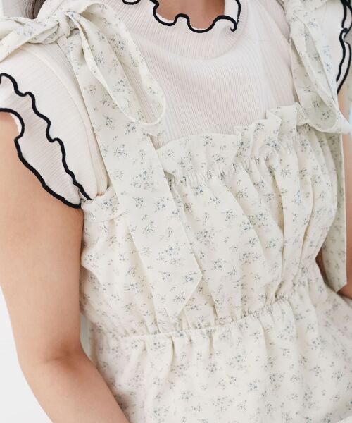 MAJESTIC LEGON / マジェスティックレゴン ミニ丈・ひざ丈ワンピース | 肩リボンキャミワンピース | 詳細18