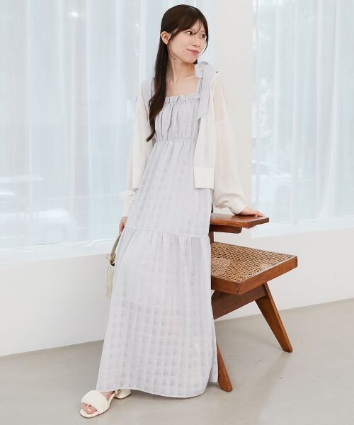 MAJESTIC LEGON / マジェスティックレゴン ミニ丈・ひざ丈ワンピース | 肩リボンキャミワンピース | 詳細19