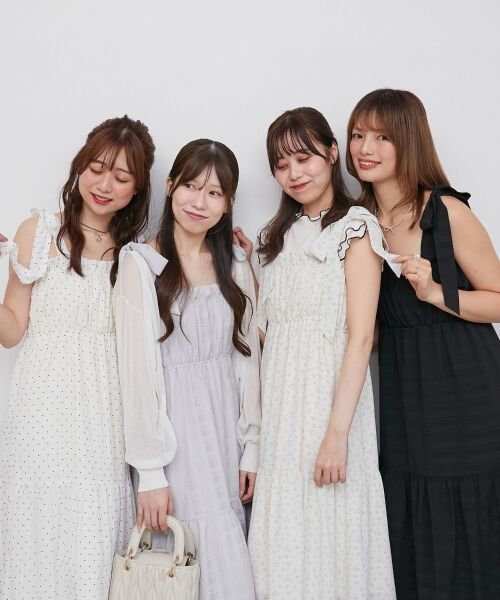 MAJESTIC LEGON / マジェスティックレゴン ミニ丈・ひざ丈ワンピース | 肩リボンキャミワンピース | 詳細2