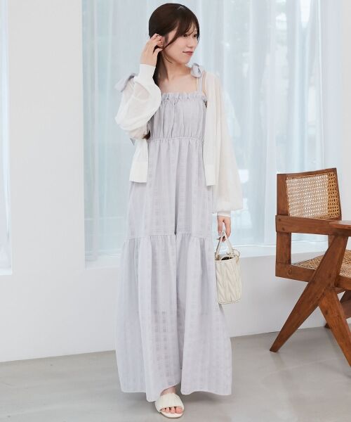 MAJESTIC LEGON / マジェスティックレゴン ミニ丈・ひざ丈ワンピース | 肩リボンキャミワンピース | 詳細20