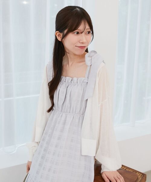 MAJESTIC LEGON / マジェスティックレゴン ミニ丈・ひざ丈ワンピース | 肩リボンキャミワンピース | 詳細23