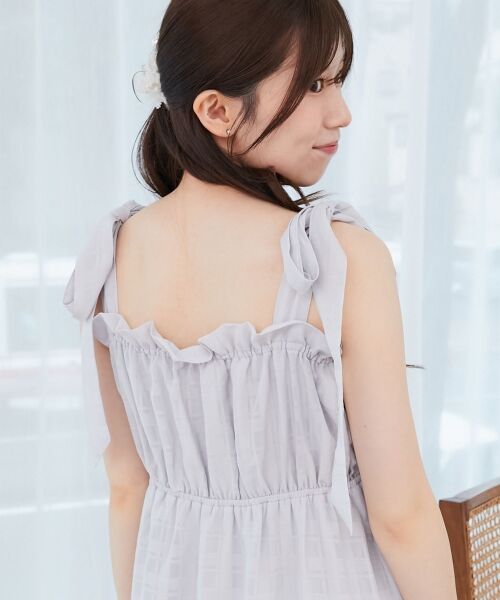 MAJESTIC LEGON / マジェスティックレゴン ミニ丈・ひざ丈ワンピース | 肩リボンキャミワンピース | 詳細26