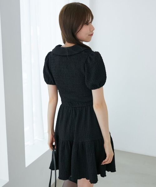 MAJESTIC LEGON / マジェスティックレゴン ミニ丈・ひざ丈ワンピース | 襟付きデコルテオープンミニワンピ | 詳細10