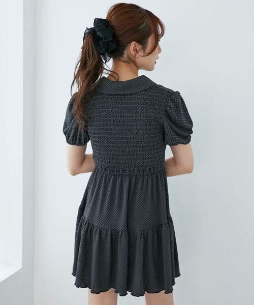 MAJESTIC LEGON / マジェスティックレゴン ミニ丈・ひざ丈ワンピース | 襟付きデコルテオープンミニワンピ | 詳細19