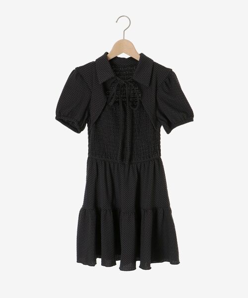 MAJESTIC LEGON / マジェスティックレゴン ミニ丈・ひざ丈ワンピース | 襟付きデコルテオープンミニワンピ | 詳細30