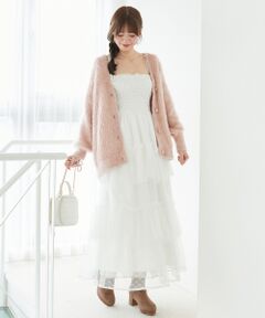 MAJESTIC LEGON / マジェスティックレゴン ミニ丈・ひざ丈ワンピース | パールチェーンキャミワンピース