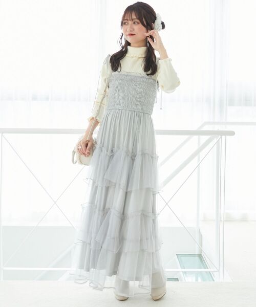 MAJESTIC LEGON / マジェスティックレゴン ミニ丈・ひざ丈ワンピース | ◎パールチェーンキャミワンピース | 詳細10