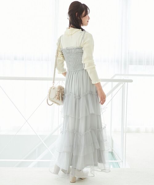 MAJESTIC LEGON / マジェスティックレゴン ミニ丈・ひざ丈ワンピース | ◎パールチェーンキャミワンピース | 詳細13