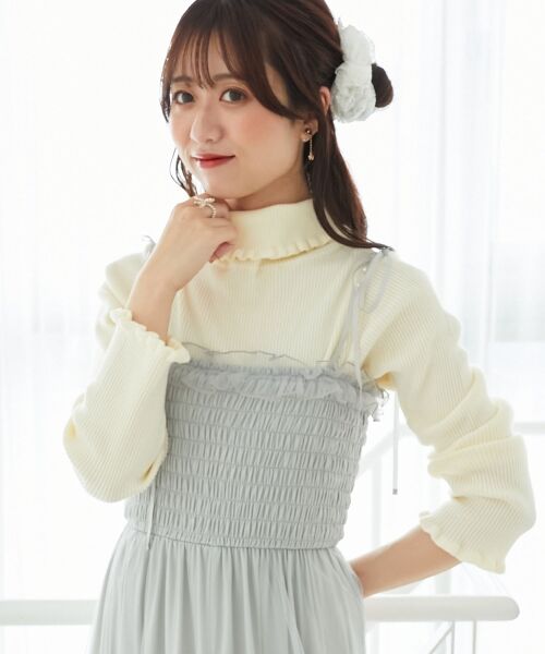 MAJESTIC LEGON / マジェスティックレゴン ミニ丈・ひざ丈ワンピース | ◎パールチェーンキャミワンピース | 詳細14