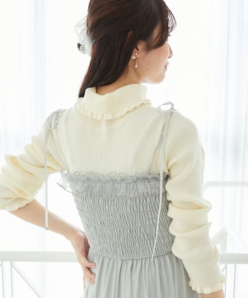 MAJESTIC LEGON / マジェスティックレゴン ミニ丈・ひざ丈ワンピース | ◎パールチェーンキャミワンピース | 詳細16