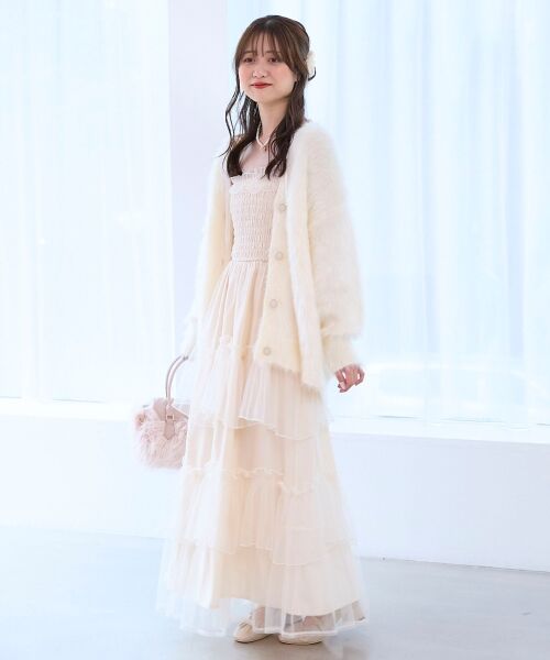 MAJESTIC LEGON / マジェスティックレゴン ミニ丈・ひざ丈ワンピース | ◎パールチェーンキャミワンピース | 詳細2