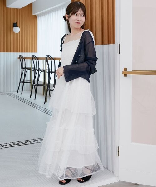 MAJESTIC LEGON / マジェスティックレゴン ミニ丈・ひざ丈ワンピース | ◎パールチェーンキャミワンピース | 詳細22