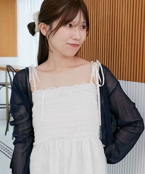 MAJESTIC LEGON / マジェスティックレゴン ミニ丈・ひざ丈ワンピース | ◎パールチェーンキャミワンピース | 詳細24