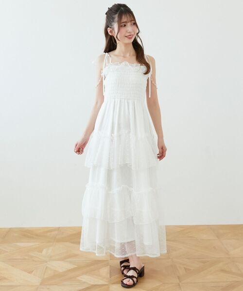 MAJESTIC LEGON / マジェスティックレゴン ミニ丈・ひざ丈ワンピース | ◎パールチェーンキャミワンピース | 詳細29