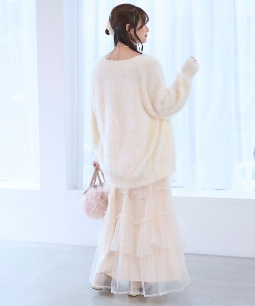 MAJESTIC LEGON / マジェスティックレゴン ミニ丈・ひざ丈ワンピース | ◎パールチェーンキャミワンピース | 詳細3