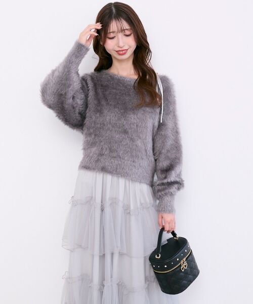 MAJESTIC LEGON / マジェスティックレゴン ミニ丈・ひざ丈ワンピース | ◎パールチェーンキャミワンピース | 詳細8