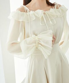 MAJESTIC LEGON / マジェスティックレゴン ミニ丈・ひざ丈ワンピース | 袖異素材ミニワンピース