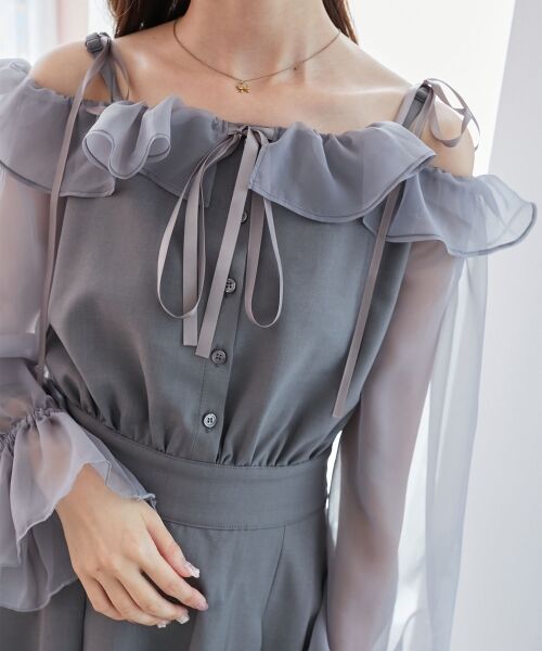 MAJESTIC LEGON / マジェスティックレゴン ミニ丈・ひざ丈ワンピース | 袖異素材ミニワンピース | 詳細19