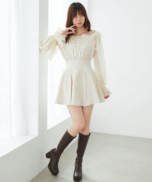MAJESTIC LEGON / マジェスティックレゴン ミニ丈・ひざ丈ワンピース | 袖異素材ミニワンピース | 詳細20