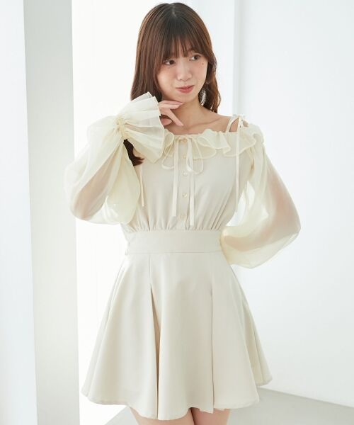 MAJESTIC LEGON / マジェスティックレゴン ミニ丈・ひざ丈ワンピース | 袖異素材ミニワンピース | 詳細23