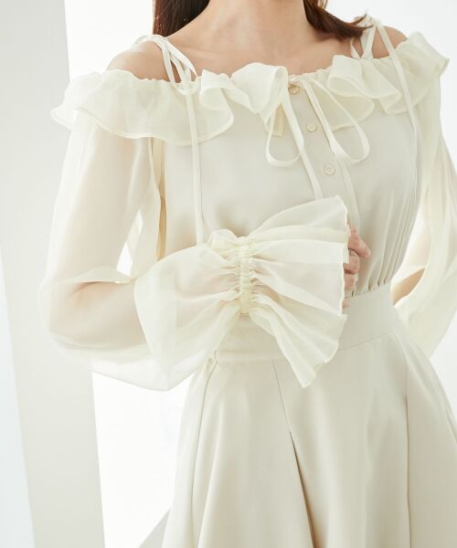 MAJESTIC LEGON / マジェスティックレゴン ミニ丈・ひざ丈ワンピース | 袖異素材ミニワンピース | 詳細26