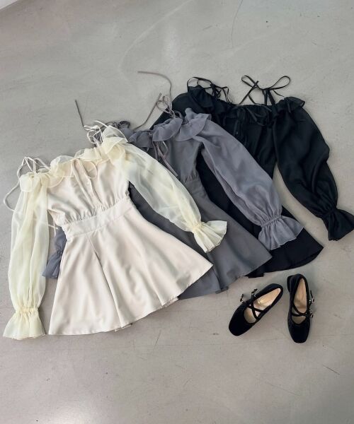 MAJESTIC LEGON / マジェスティックレゴン ミニ丈・ひざ丈ワンピース | 袖異素材ミニワンピース | 詳細4