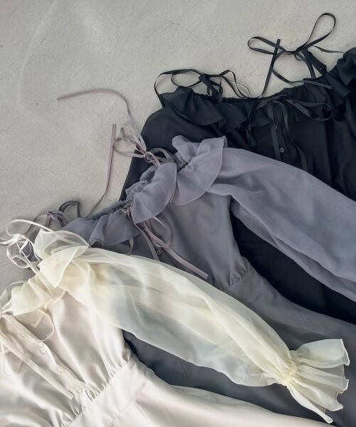 MAJESTIC LEGON / マジェスティックレゴン ミニ丈・ひざ丈ワンピース | 袖異素材ミニワンピース | 詳細5