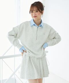 MAJESTIC LEGON / マジェスティックレゴン ミニ丈・ひざ丈ワンピース | レイヤード風スウェットセットアップ